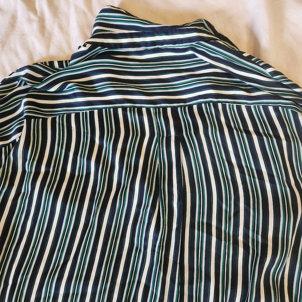 Free People Striped Blouse Size Large Boho Flowy Lightweight Top